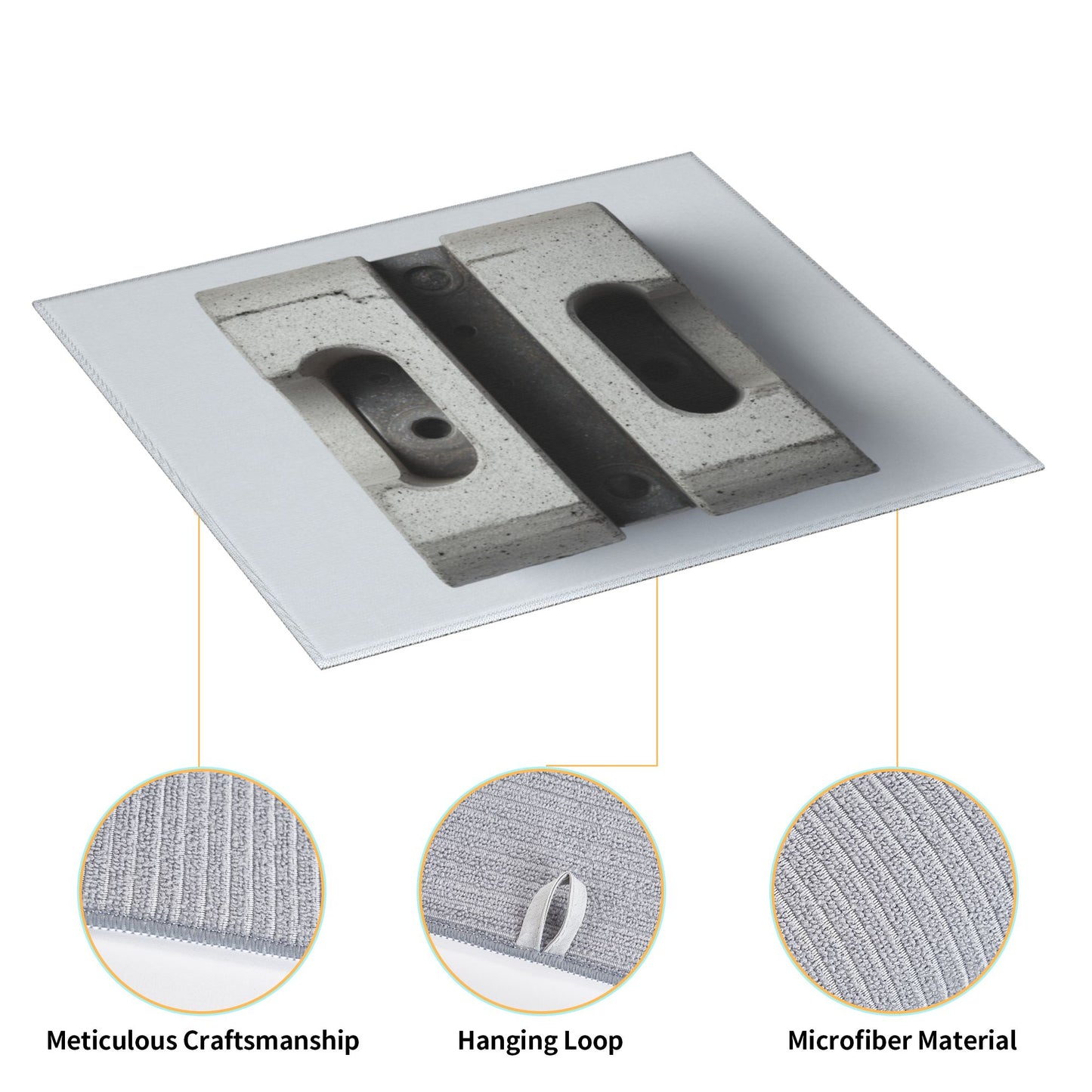 Concrete Structure Kitchen Drying Mat – Anti-Slip, Fast-Absorbing Counter Mat|Industrial Style|18×16in