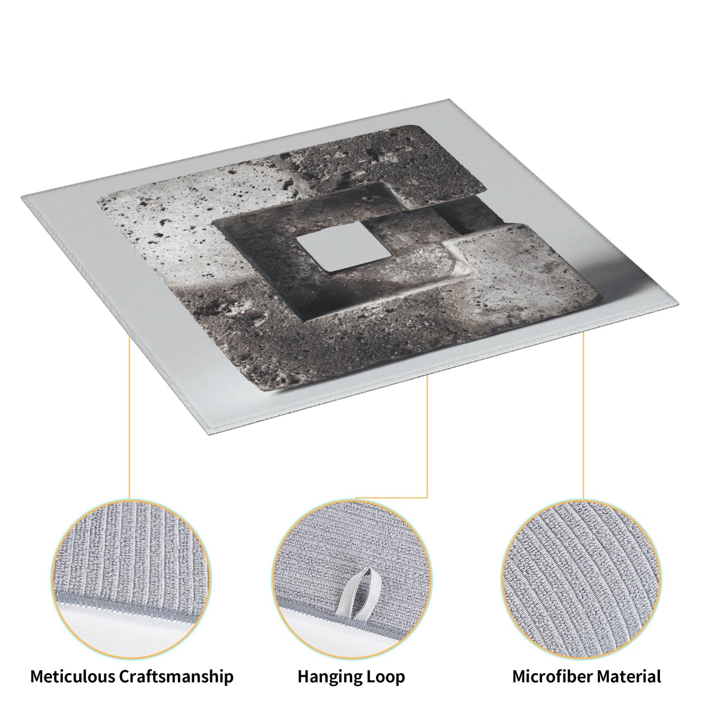 Industrial Design Kitchen Drying Mat – Non-Slip, Super Absorbent & Fast Drying Counter Protector for Sink, Dishes, Coffee Maker｜16x18in
