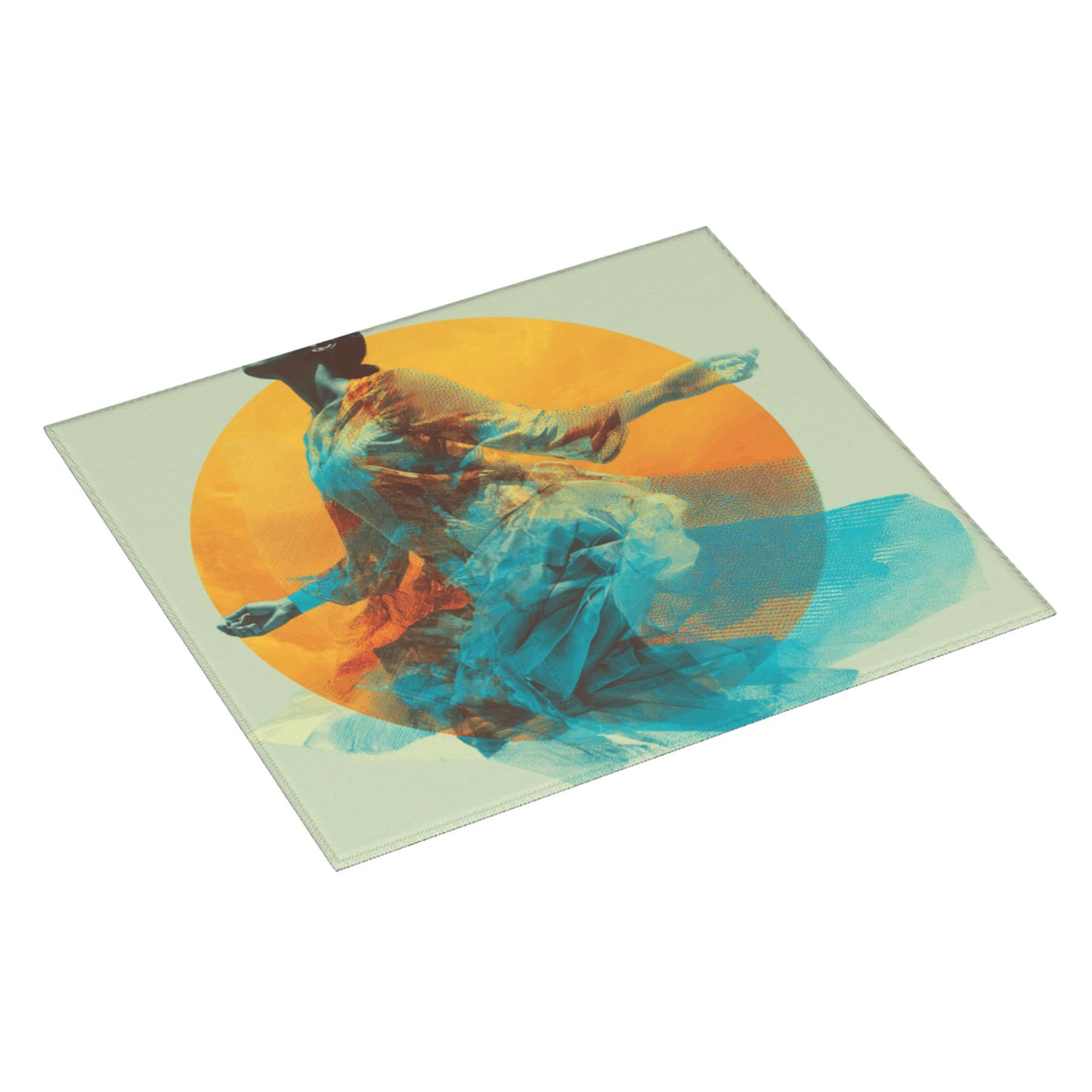Solar Dance Kitchen Drying Mat – Ethereal Motion Print 18×16in