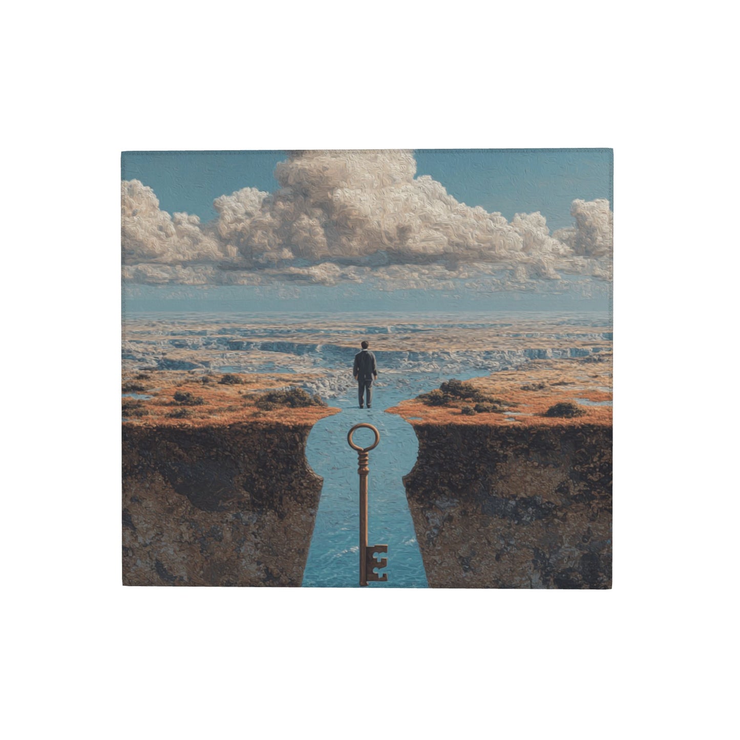 Key Path Kitchen Drying Mat – Surreal Gateway Landscape Art 18×16in