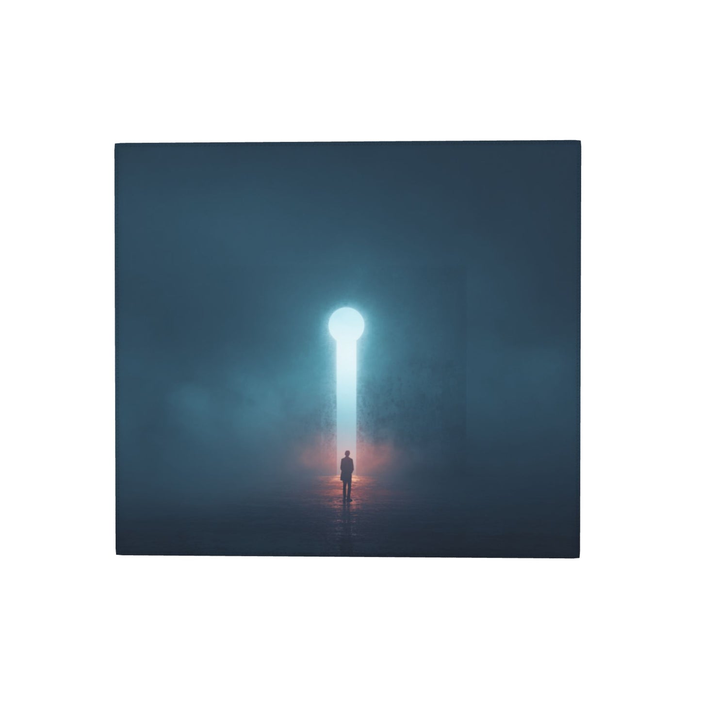 Portal of Light Keyhole Kitchen Drying Mat – Surreal Silhouette Design 18×16in