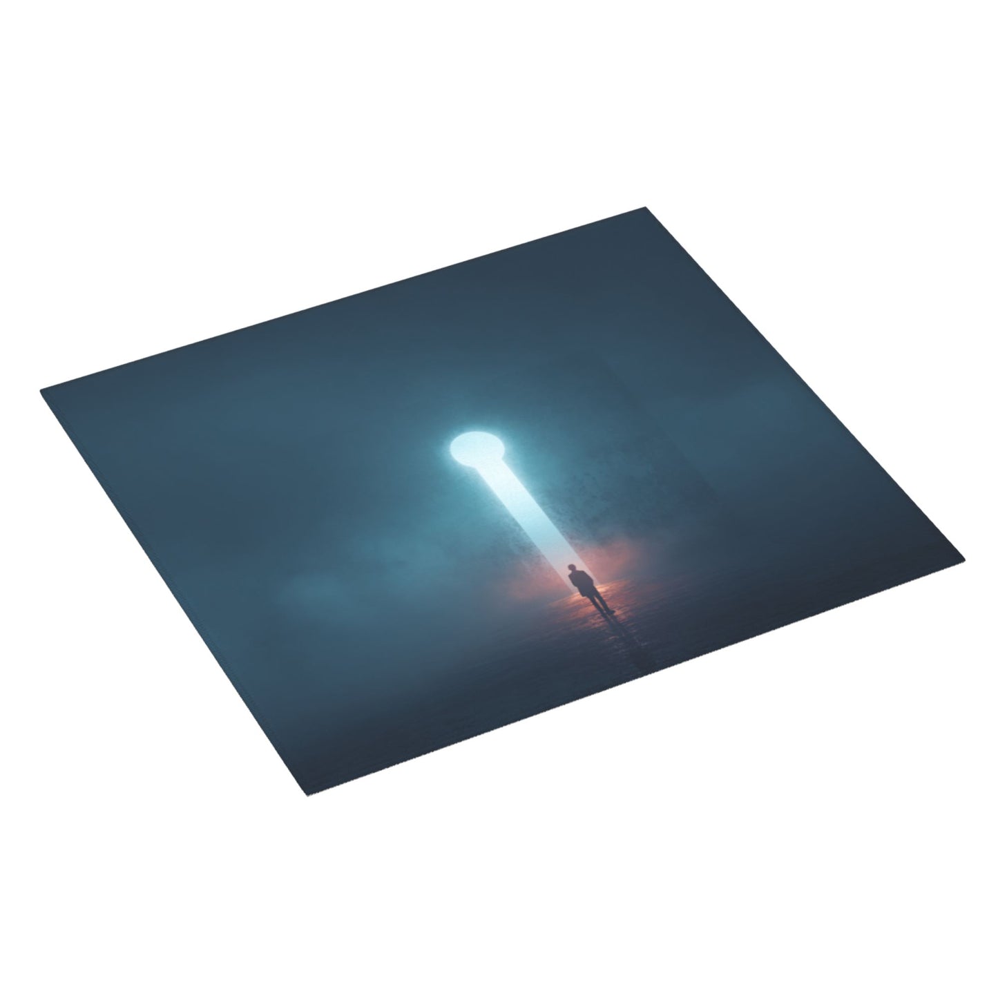 Portal of Light Keyhole Kitchen Drying Mat – Surreal Silhouette Design 18×16in